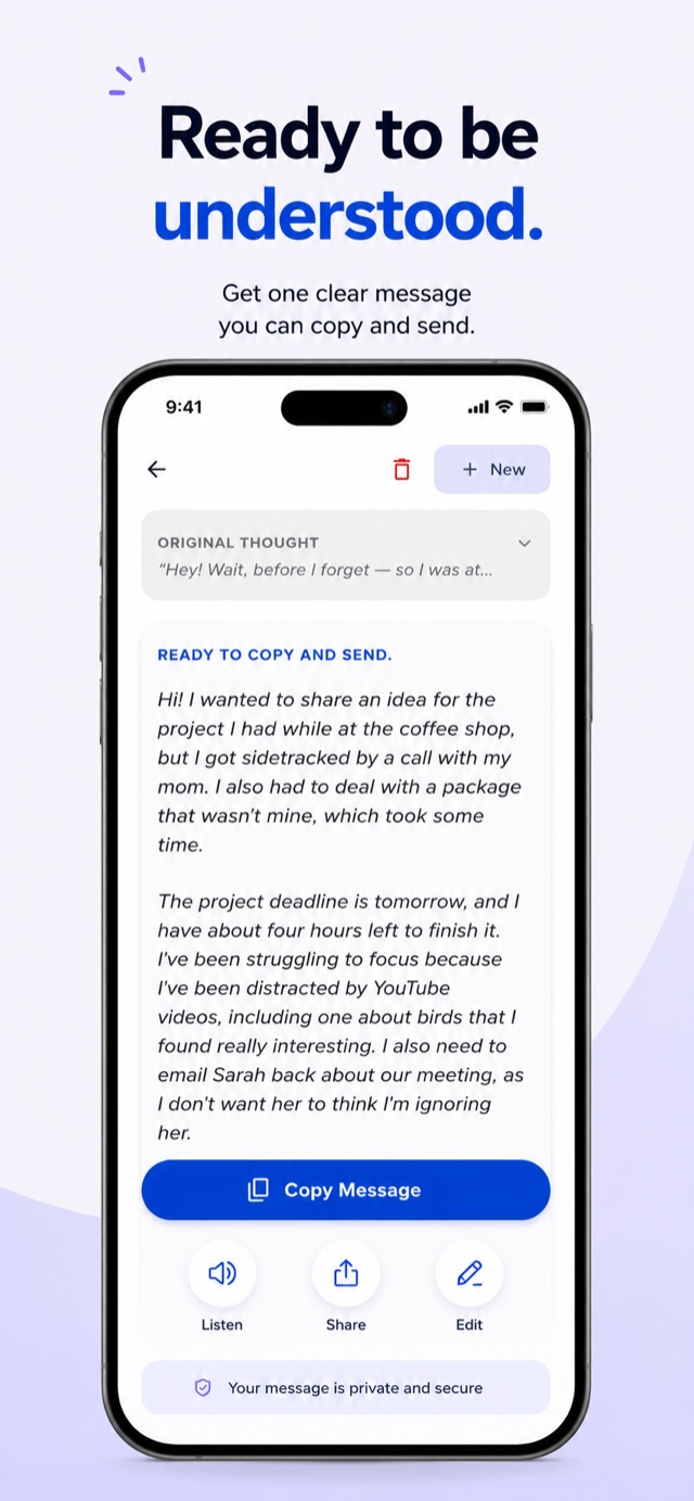 Claireti voice recording interface built for ADHD thinkers